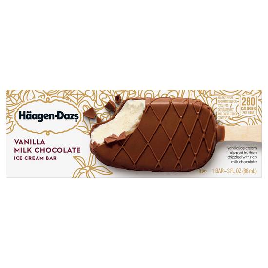 Haagen-Dazs Vanilla Milk Chocolate Ice Cream Bar (3 fl oz)