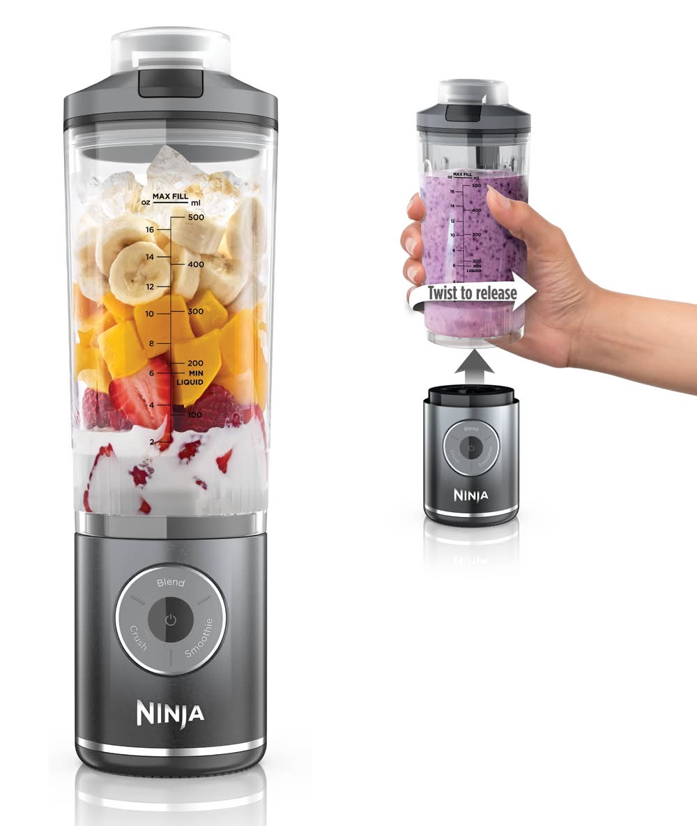 Ninja Blast 22oz Max Portable Blender, Cool Gray