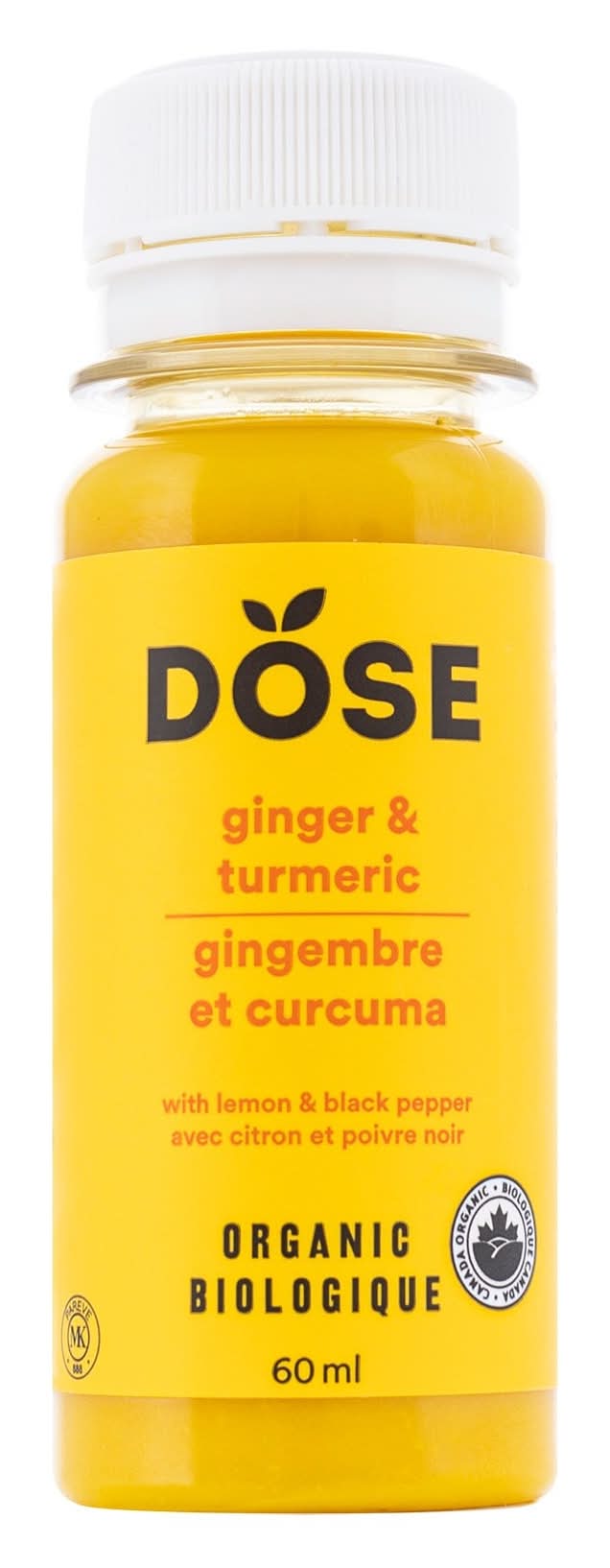 Dose - Shots Gingembre Et Du Curcuma, 12 × 60 Ml / Dose Ginger and Turmeric Juice (12 x 60 ml)