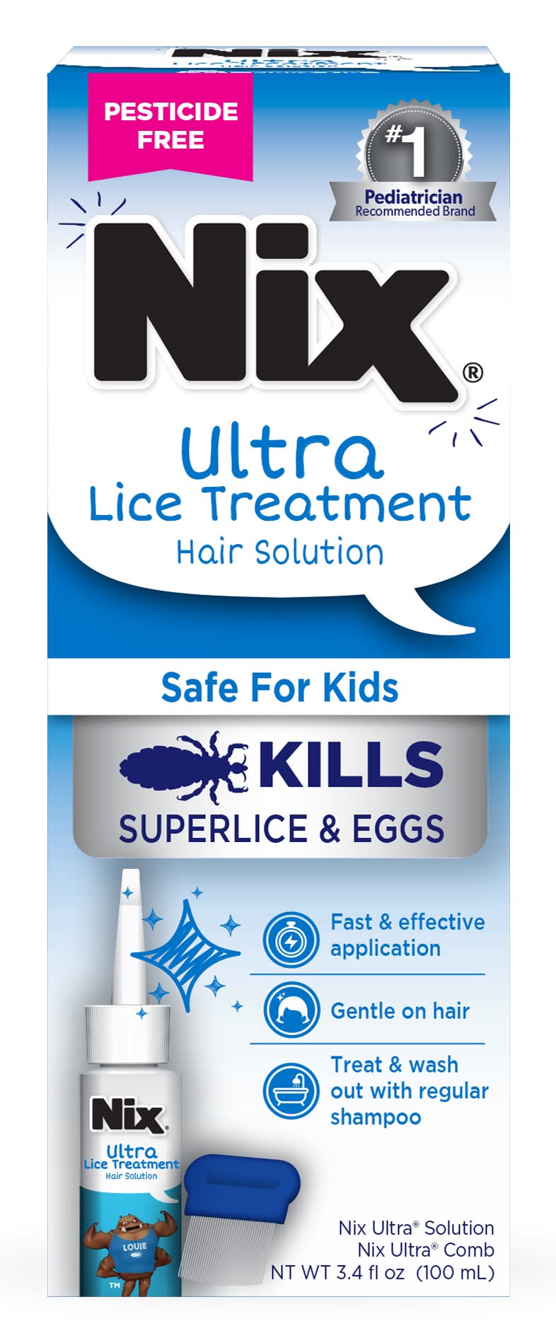 Nix Ultra 2 in 1 Lice Elimination System (3.4 fl oz)