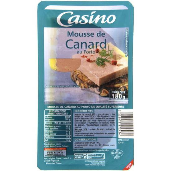 Mousse De Canard 180g Casino