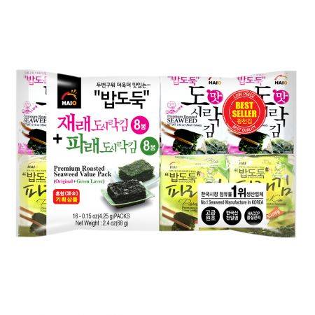 Haio Premium Roasted Seaweed Mix (2.4 oz, 16 ct)