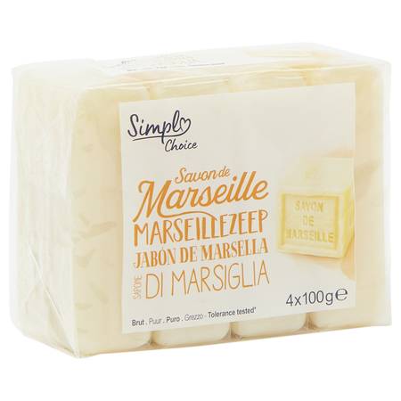 Savon de Marseille brut SIMPL - les 4 savons de 100g