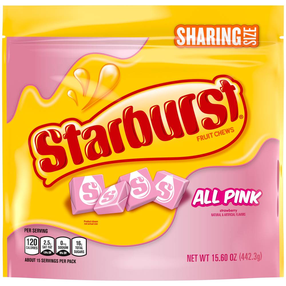 Starburst All Pink Fruit Chews Sharing Size, Strawberry (15.6 oz)