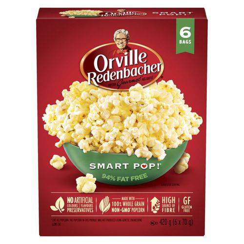 Orville redenbacher's smart pop (6 x 70 g) - smart pop! popcorn (6 x 70 g)
