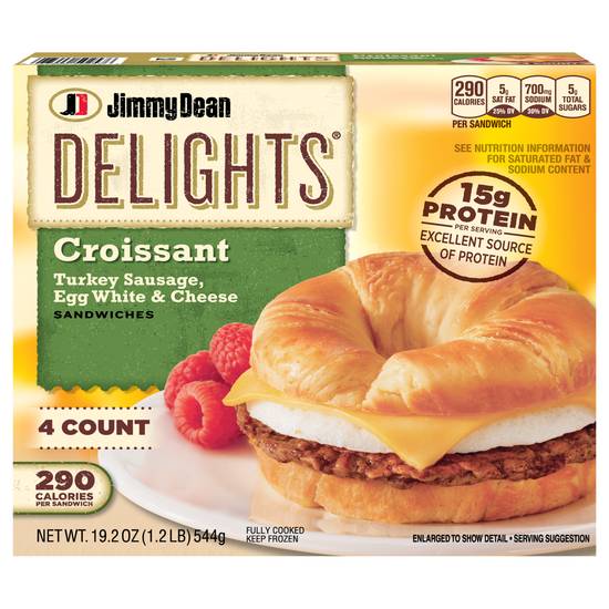 Jimmy Dean Delights Croissant Turkey Sausage/Egg White and Cheese (4 ct)