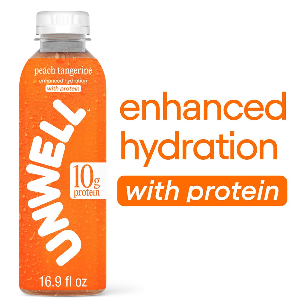 unwell Hydration Protein Electrolytes Drink, Peach Tangerine (16.9 fl oz)