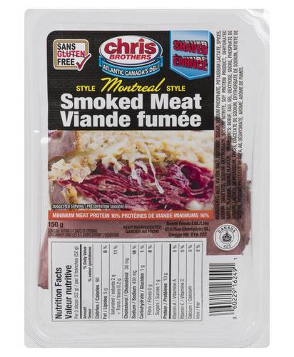 Chris Brothers Montreal Style Shaved Smoked Meat (150 g)