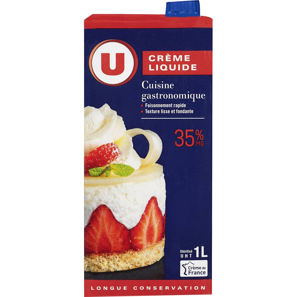 U - Crème uht liquide entière 35%mg (1 L)