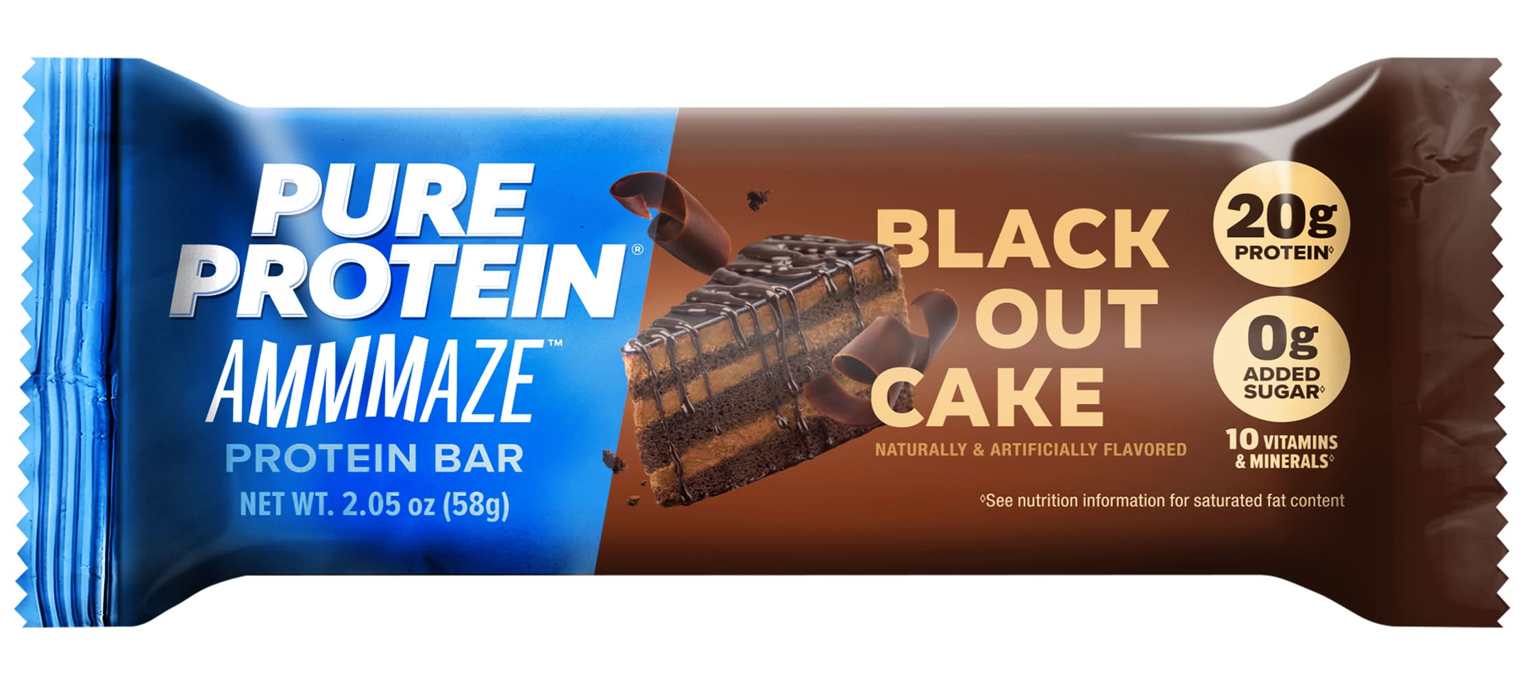 Pure Protein Ammmaze Protein Bar, Blackout Cake (2.05 oz)
