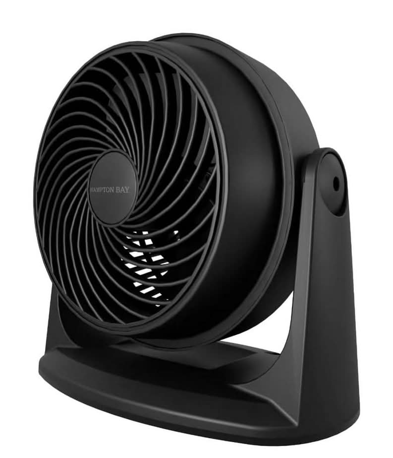 Hampton Bay 8 In. 3 Speed Personal Desk Fan In Black