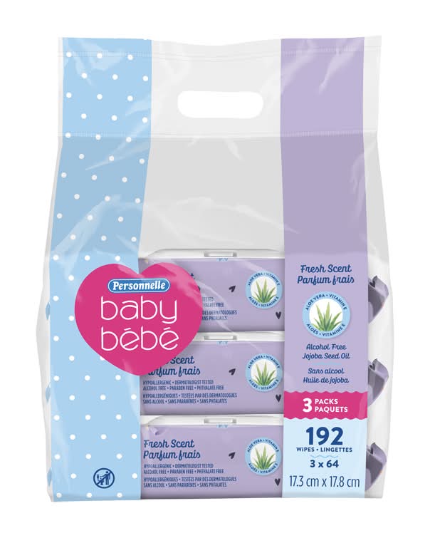 Perso.Bébé Ling.Hum.Parfumé 192Un - Baby Scented Wet Wipe 192U