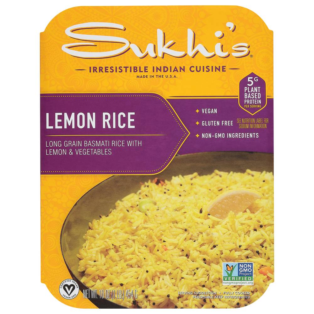 Sukhi's Vegan Lemon Rice Indian Cuisine Gluten Free (1 lbs)