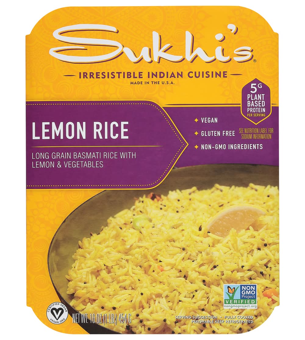 Sukhi's Vegan Lemon Rice Indian Cuisine Gluten Free (16 oz)