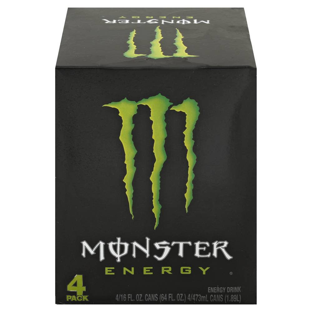 Monster Energy Original Energy Drink (4 x 16 fl oz)