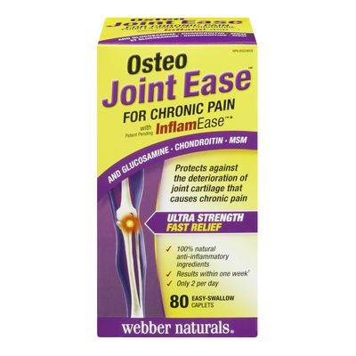 Webber Naturals Ultra Strength Joint Pain Relief With Inflamease, Osteo Joint Ease (80 un)