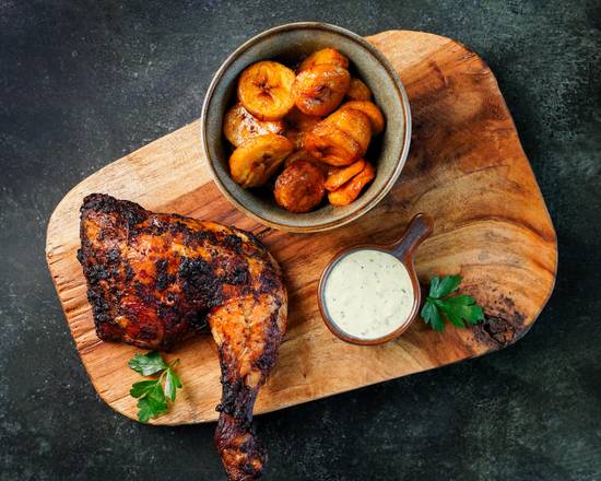 Cuisse de Poulet Braisée Sauce Verte