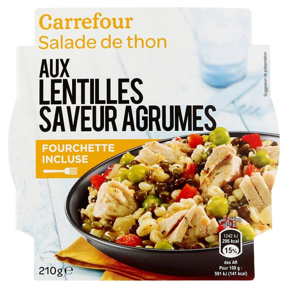 Carrefour - Salade de thon aux lentilles (agrumes)