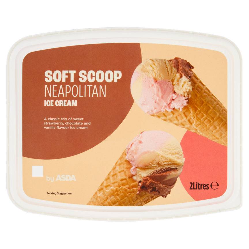 Asda Neapolitan Soft Scoop Ice Cream