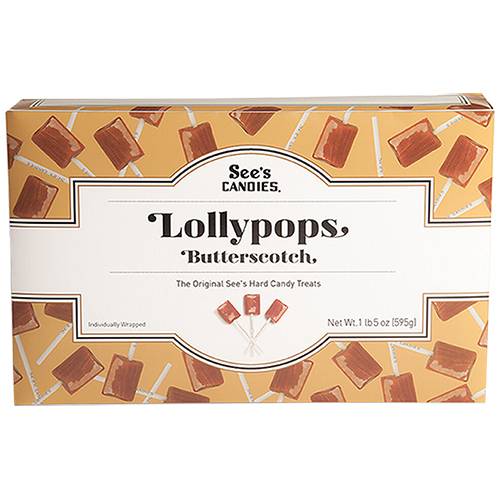 See's Candies Butterscotch Lollypops (5.2 oz)