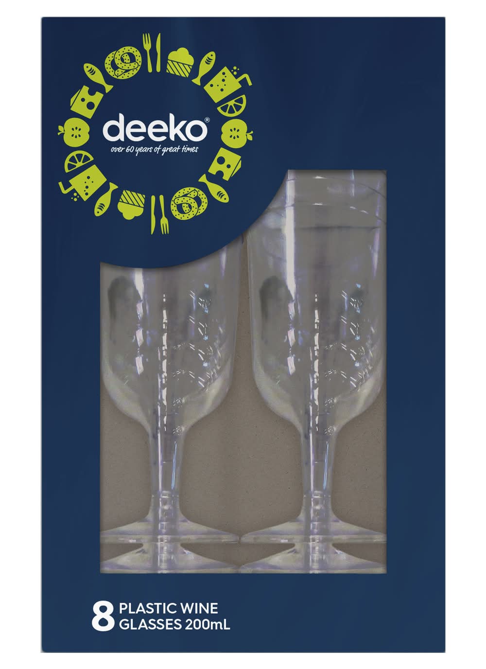 Deeko Plastic Wine Glasses