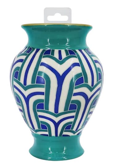 Jonathan Adler Ceramic Urn Vase, 7 in, Light Blue