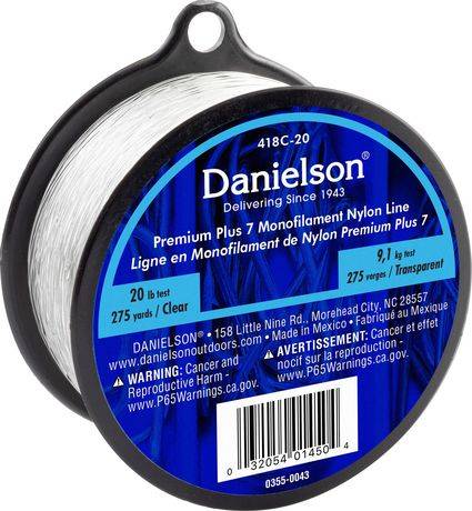 Danielson 418C-20 Plus 7 Mono Nylon Line Clear 20 Lb