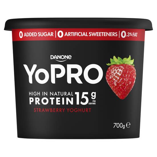 Danone Yopro Strawberry Yoghurt Tub 700 Gram