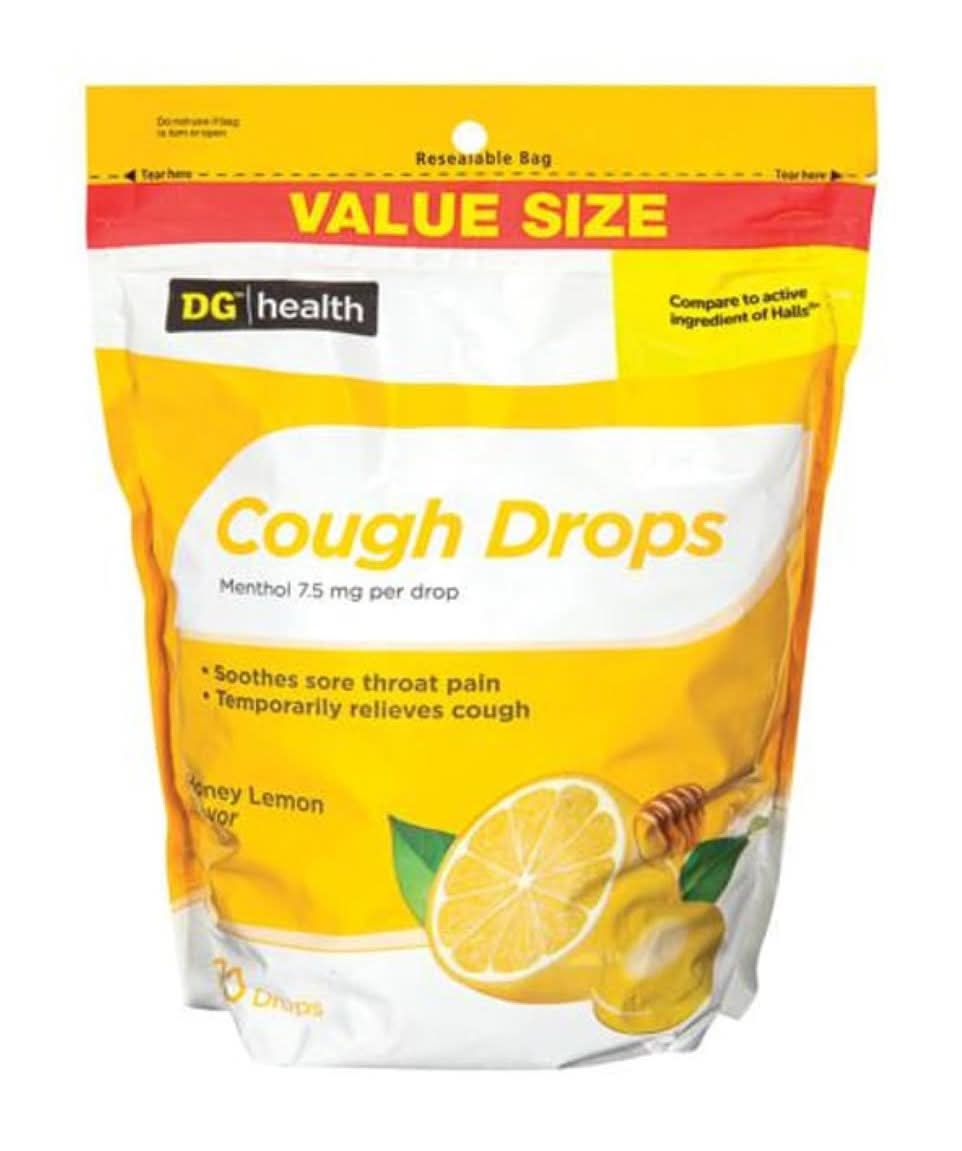 Dg Health Cough Drops - Honey Lemon Flavor - 200 Ct