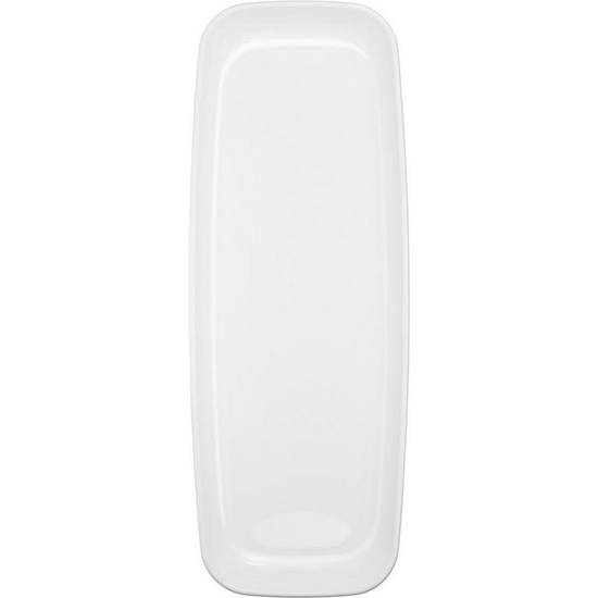 White Plastic Long Rectangular Platter