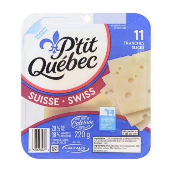 P'tit québec suisse - swiss cheese slices (11 units)