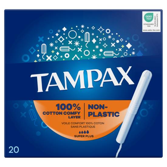 Tampax Base Super Plus Tampons With Cardboard Applicator (20 pack)