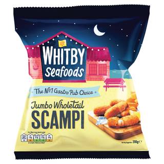 Whitby Seafoods Jumbo Wholetail Scampi 200g