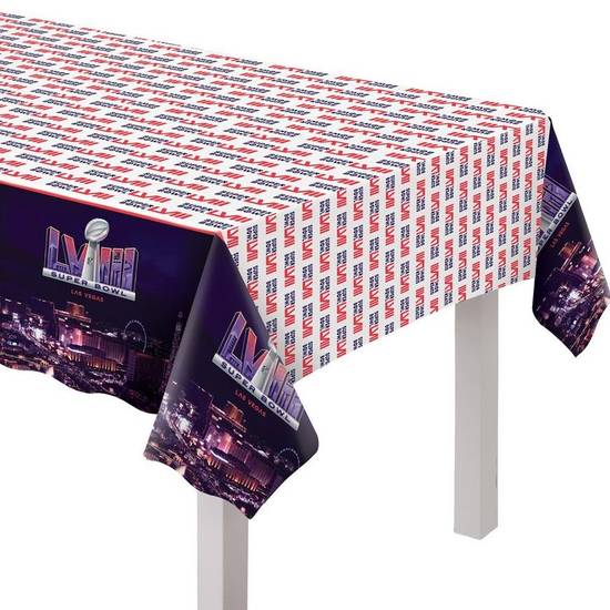 Super Bowl LVIII Plastic Table Cover, 54in x 96in - NFL