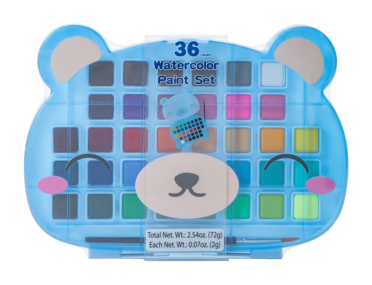 Novelty Watercolor Paint Set 36-Count Bear