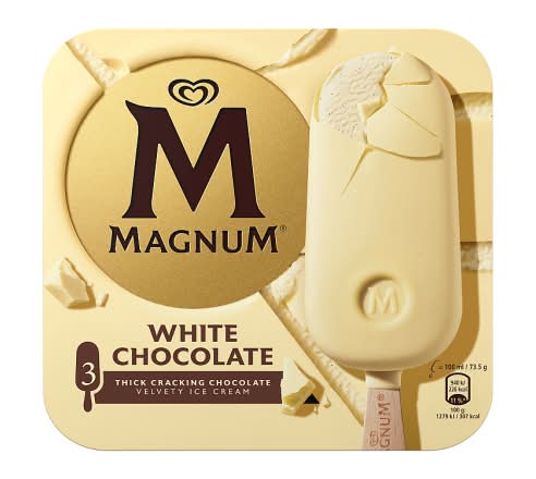 Magnum White Chocolate, Ice Cream Sticks (3 x 100ml)