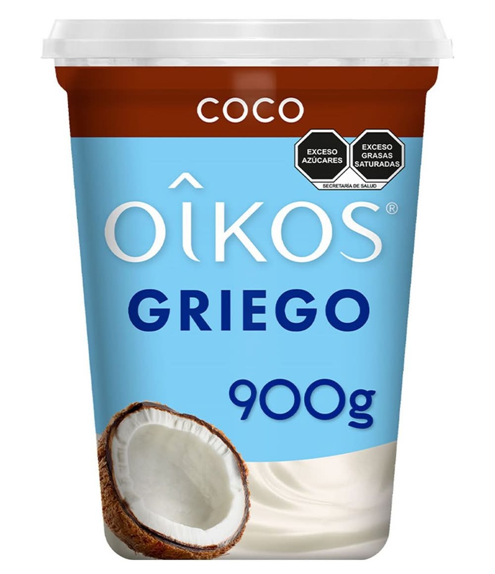 Oikos · Yoghurt estilo griego con coco rallado, coco rallado (900 g)