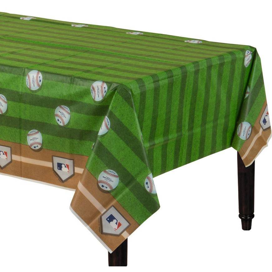 Party City Baseball Plastic Table Cover