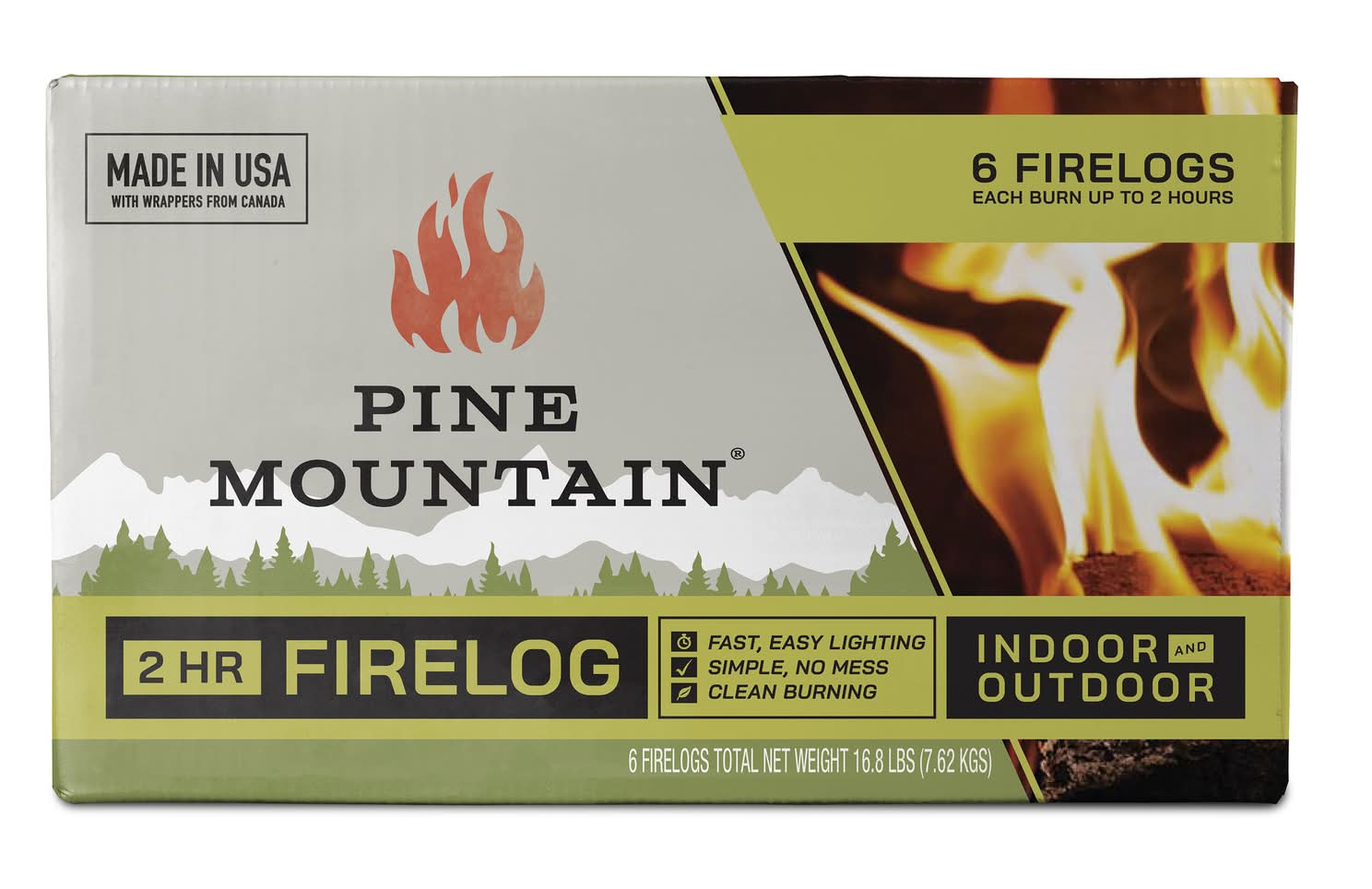 Pine Mountain Fire Log 2 Hr 6 Pk