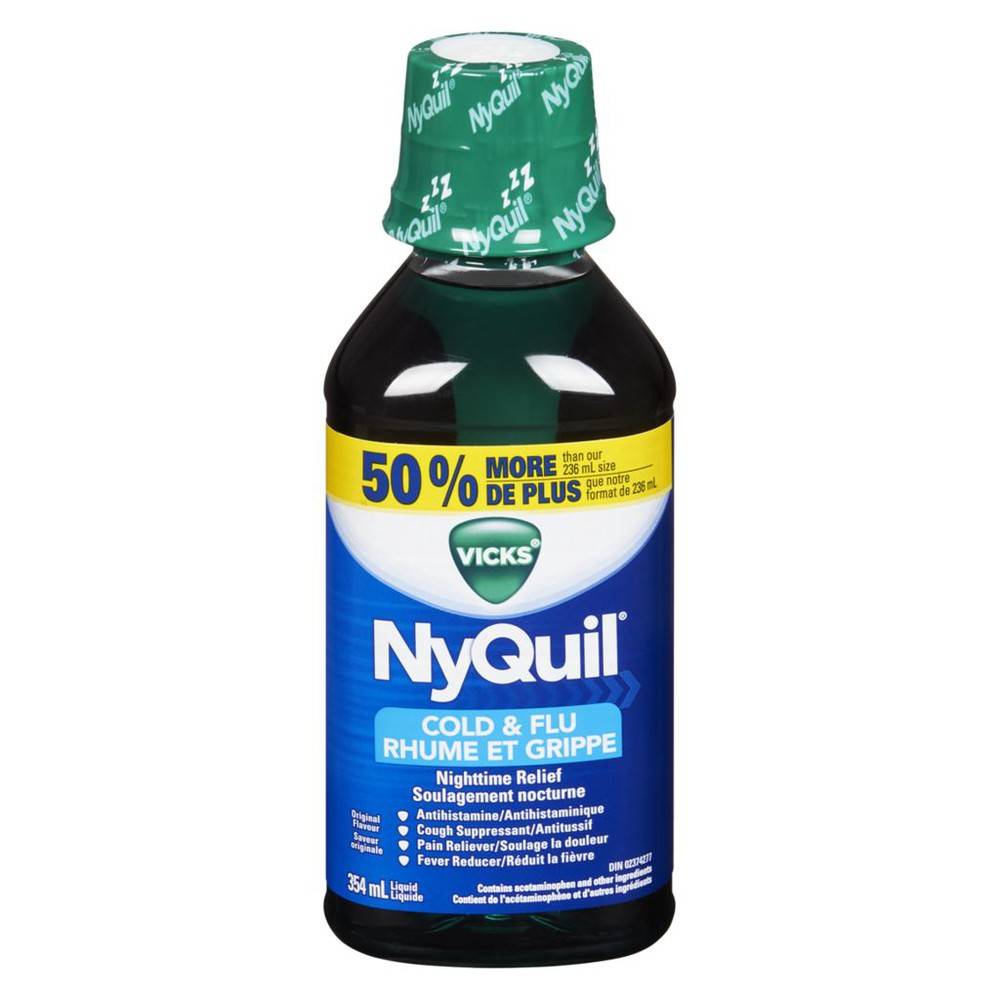 Vicks Nyquil Cold & Flu Relief Syrup (354 g)