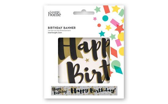 George Home Happy Birthday Foil Banner