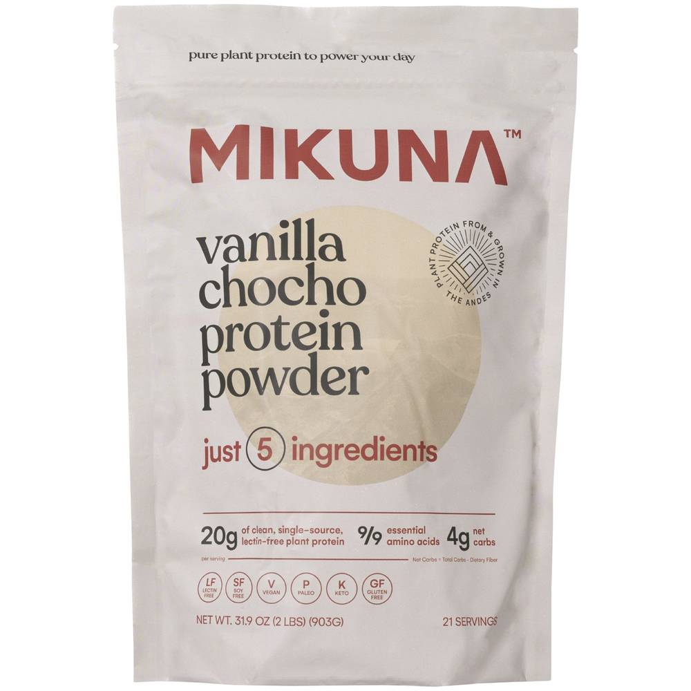 Mikuna Plant Protein Powder, Vanilla (31.9 oz)