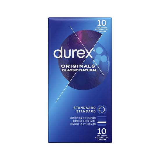 Durex Originals Classic Natural Standard 10 Préservatifs