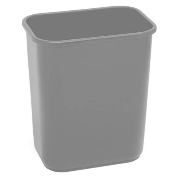 Highmark Rectangular Plastic Wastebasket (gray)