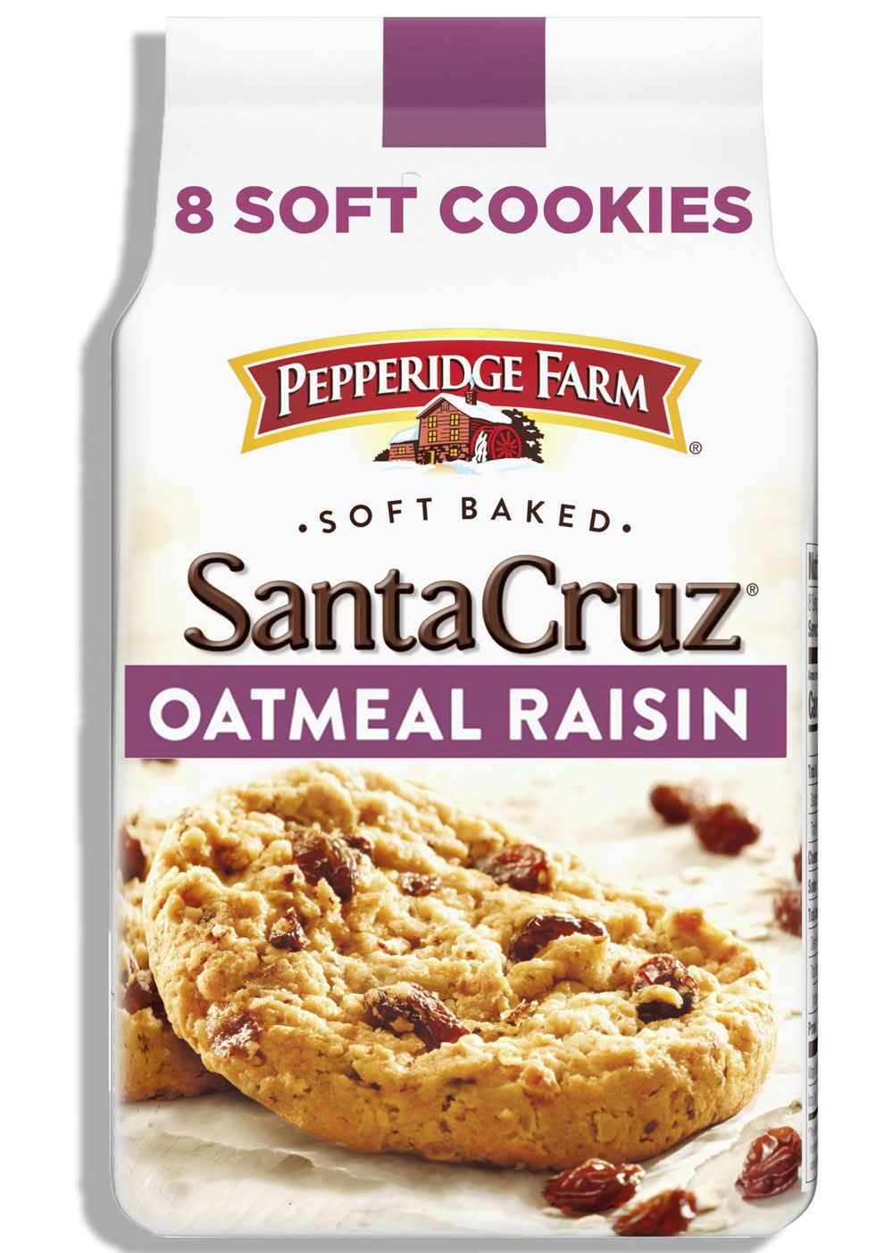 Pepperidge Farm Santa Cruz Soft Baked Cookies, Oatmeal Raisin (8.6 oz, 8 ct)