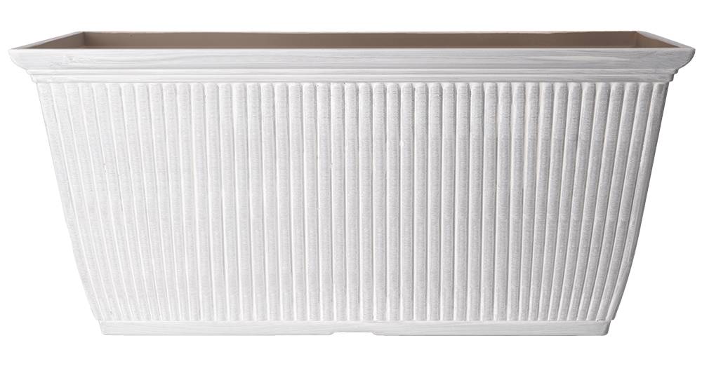 Style Selections Rectangle 20.0-in W x 9.09-in H x Off-white Recycled plastic Indoor/Outdoor Window box | WB2140H