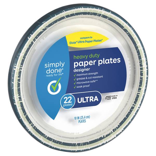 Simply Done Designer Heavy Duty Paper Plates (20 ct)