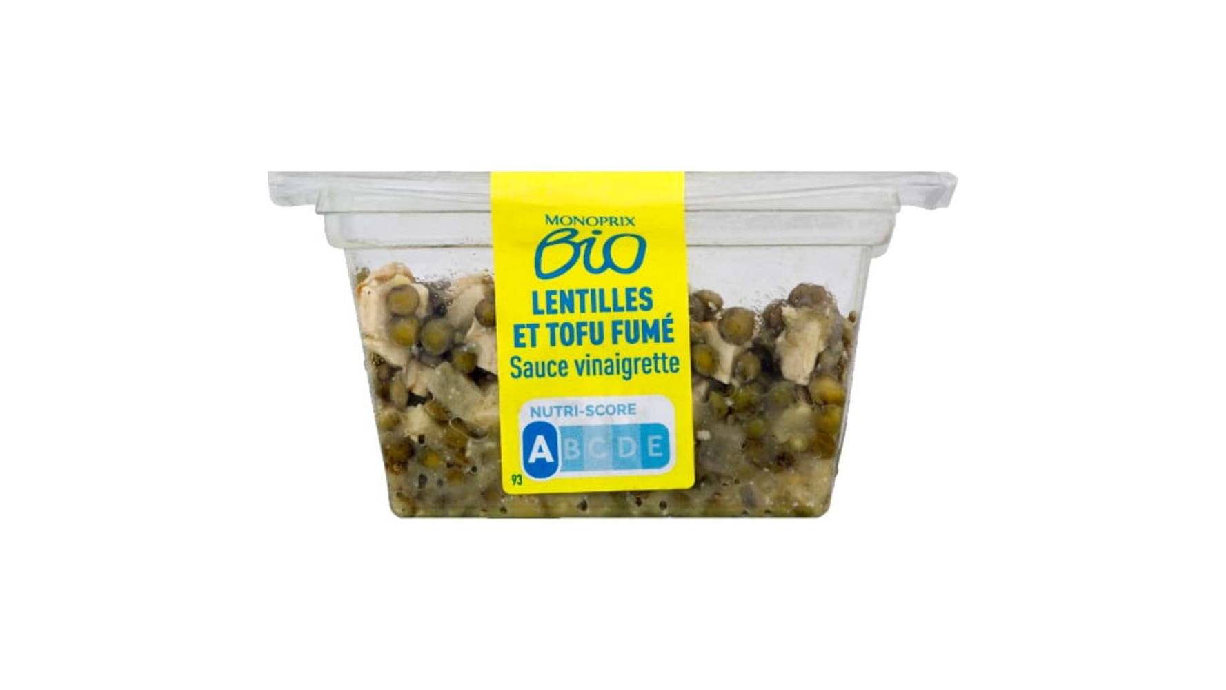 Monoprix Bio Lentilles et Tofu fumé sauce vinaigrette bio La barquette de 200 g