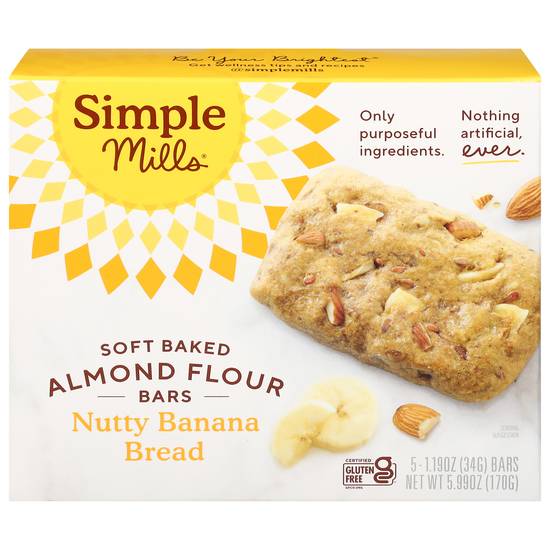 Simple Mills Soft Baked Almond Flour Bars (5 ct) (nutty banana bread )