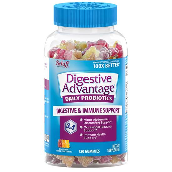 Schiff Digestive Advantage Daily Probiotic Gummies (120 ct)